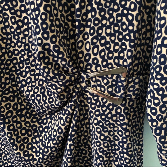 NWT Coldwater Creek navy tan print jersey dress XL 16 - Picture 11 of 11